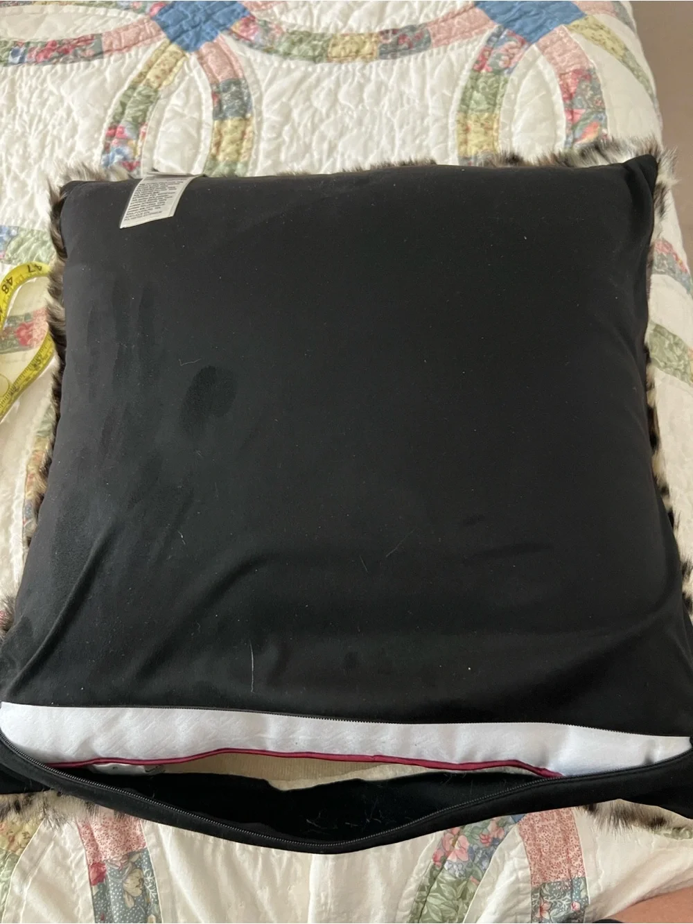 Chico’s Faux fur Leopard print pillow